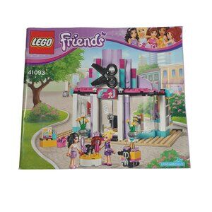 41093 Friends Heartlake Hair Salon LEGO Building Manual Replacement FLAW Cover